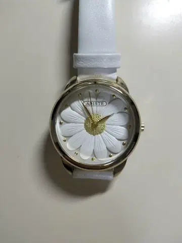ABISTE 꽃무늬 손목시계 가죽 벨트