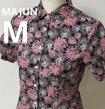 MAJUN 마준 카리유시 의류 여성용 오키나와 알로하 셔츠 비즈니스