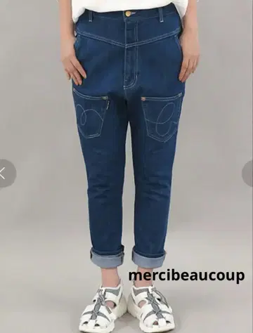 mercibeaucoup 메르시보쿠 뒤앞 데님 사루엘