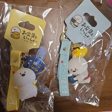 오분구와 함께 러버 마스코트 키홀더 (오부노유)