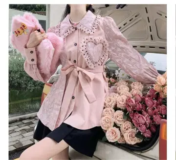 토루엔테 걸리시 핑크 셔츠