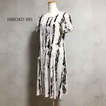 히로코비스 원피스 11 L 추상 패턴 고품질 HIROKO BIS