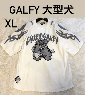 [거의 미사용] GALFY 갈피 T셔츠 대형견 화이트 XL