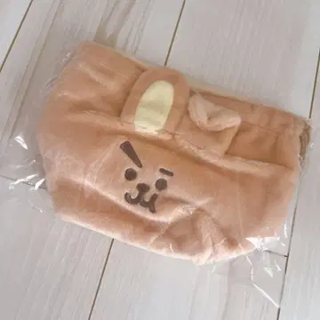 BT21 COOKY 라떼 컬러 봉제 인형 쿠키 파우치