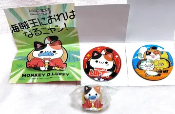 원피스 ONEPIECE 냥피스 루피 캔뱃지 피규어