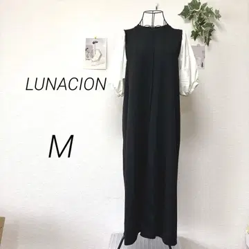 9392 LUNACION 반팔 절개 롱 원피스 M 무지