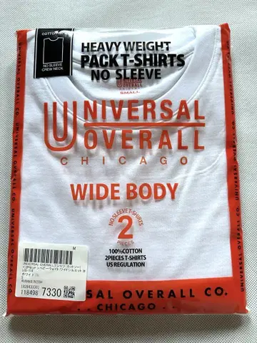 UNIVERSAL OVERALL 헤비 웨이트 티셔츠 2장 S 화이트