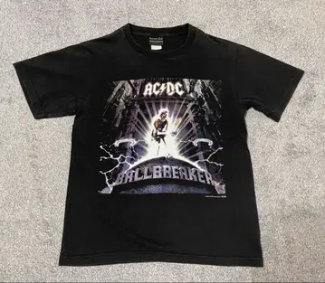 AC/DC 티셔츠 밴딩T 블랙 L 프린트