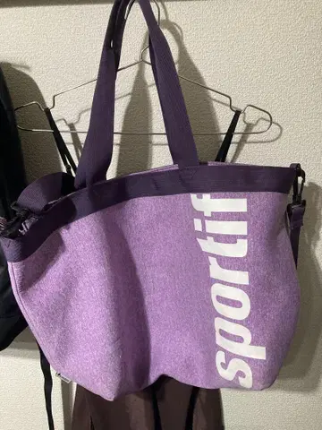 sportif 퍼플 로고 토트백