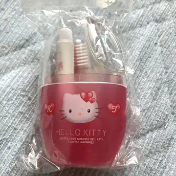 레어 레트로 키티 HELLO KITTY 덴탈 키트 레드