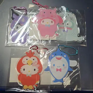 묶음 판매 SANRIO 아크릴 네임 홀더 키링 오카부리 애니멀