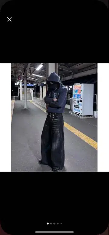 블랙 디자인 스트릿 데님