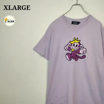 XLARGE x SAMBYPEN 한정판 콜라보 티셔츠 프린트 퍼플 M