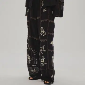 오늘의 자수 패치워크 팬츠