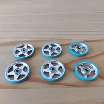 타미야 미니 사륜구동 19mm 5 스포크 17mm 롤러 라이트 블루