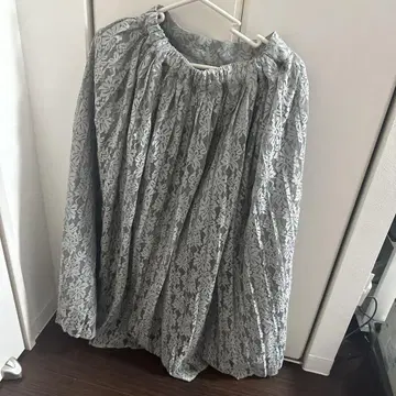 플레어 스커트 그레이 프리사이즈