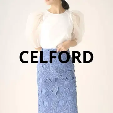 새상품급 CELFORD 셀포드 하프 시어 슬리브 티셔츠 화이트