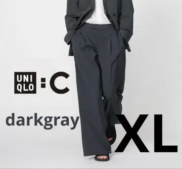 Uniqlo c 감동 턱 와이드 팬츠 XL