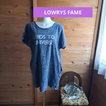 LOWRYS FAME 반팔 튜닉 다크 블루