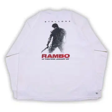 구제 의류 00s RAMBO 람보 긴팔 티셔츠 아이보리