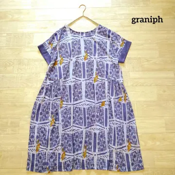graniph 그라니프 일본풍 패턴 원피스 F