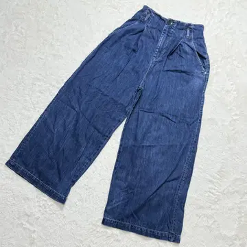antgauge 와이드 팬츠 (S) 데님 허리밴딩
