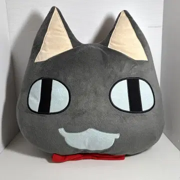 어디서나 함께 XL 큰 고양이 3D 페이스 쿠션 검정 봉제 인형