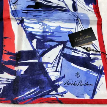 [택 포함 새상품] Brooks Brothers 실크 스톨 마린 요트