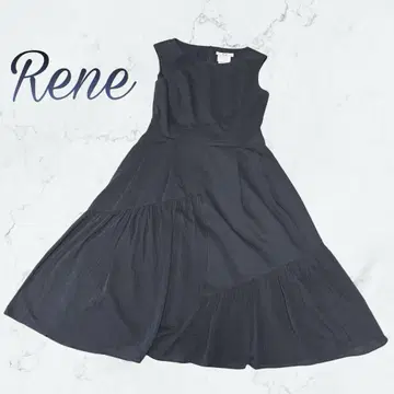 [새상품급] Rene 플레어 A라인 슬리브리스 원피스 네이비 36