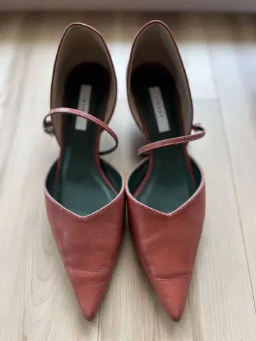 AMERI 오렌지 스틸레토 하이힐 M