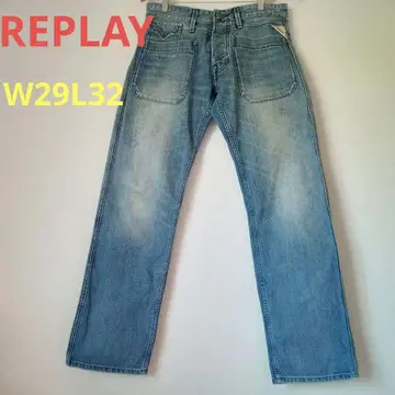 Replay 블루 스트레이트 데님 CHARTIN W29L32 리플레이