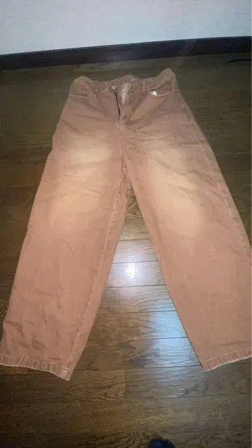 브라운 데님 데미지 가공