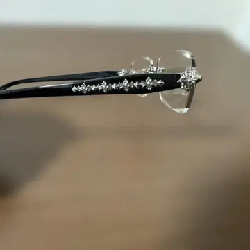 장식 블랙 메탈 프레임 안경