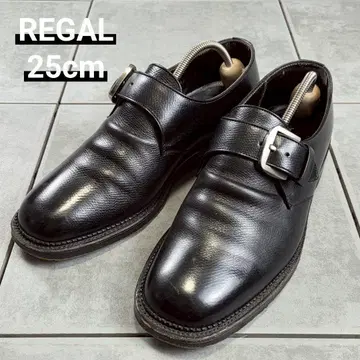 REGAL 2321 몽크 스트랩 가죽 블랙 25cm