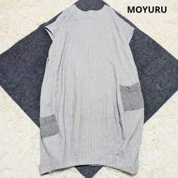 모유루 린넨 롱 원피스 코쿤 넉넉한 핏 워싱 그레이