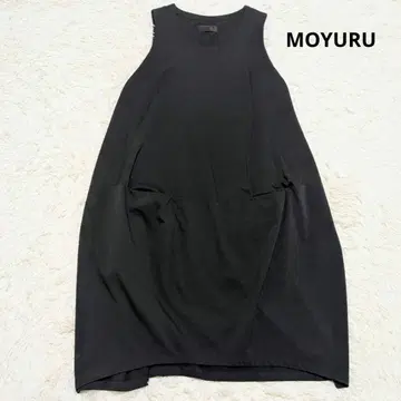 모유루  슬리브리스 롱 원피스 코쿤 넉넉한 블랙