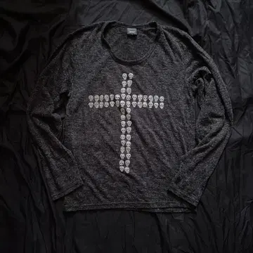 skull cross 론t 해골 십자가 y2k 헤이세이 그런지