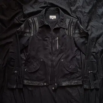 trucker jacket y2k archive 가죽 더블 지퍼