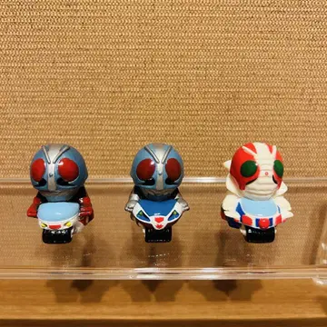 가면라이더 1호 2호 V3 손가락 인형 소프트 비닐 3개 세트 당시 물품