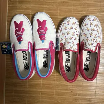 새상품 묶음 구매 가격 VANS 슬립온 로리킹 콜라보 24cm