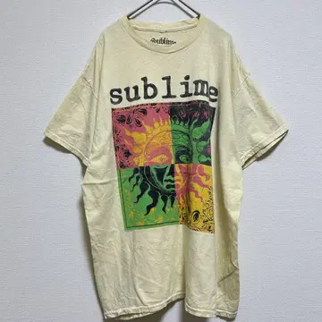 SUBLIME 서브라임 밴딩 T셔츠 크림색 L 상당 반팔