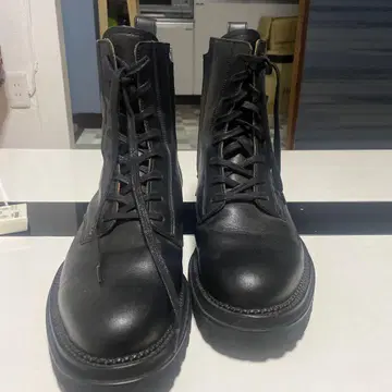 ZARA 레이스업 부츠 블랙 43