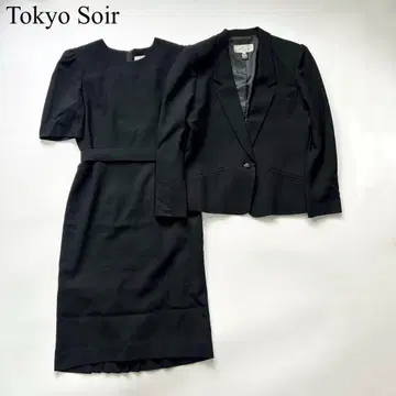 TOKYO SOIR 원피스 자켓 벨트 포멀 플리츠