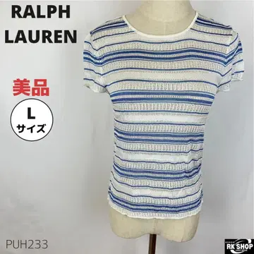 RALPH LAUREN 랄프 로렌 썸머 니트 보더 L 파랑