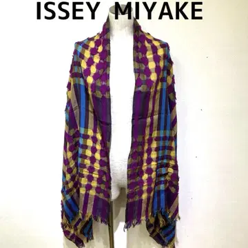 ISSEY MIYAKE 멀티컬러 체크 스톨 숄