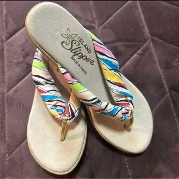 ISLAND SLIPPER 컬러풀 스트라이프 플립플랍