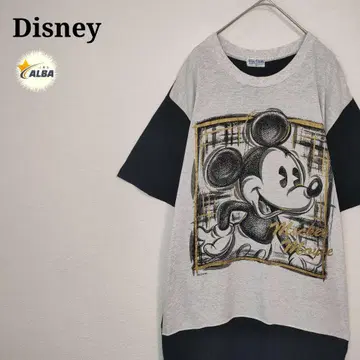 Disney 디즈니 튜닉 티셔츠 미키 롱 기장 반팔 M