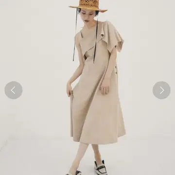 RANDEBOO 린넨 리브 드레스