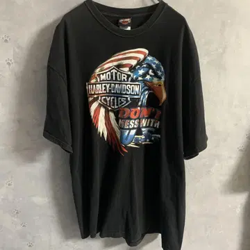 00's 할리 별이 그려진 이글 반팔 티셔츠 HARLEY DAVIDSON