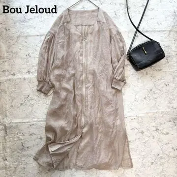 [Bou Jeloud] 부즈루드 지퍼 시어 롱 코트 겉옷 드로스트